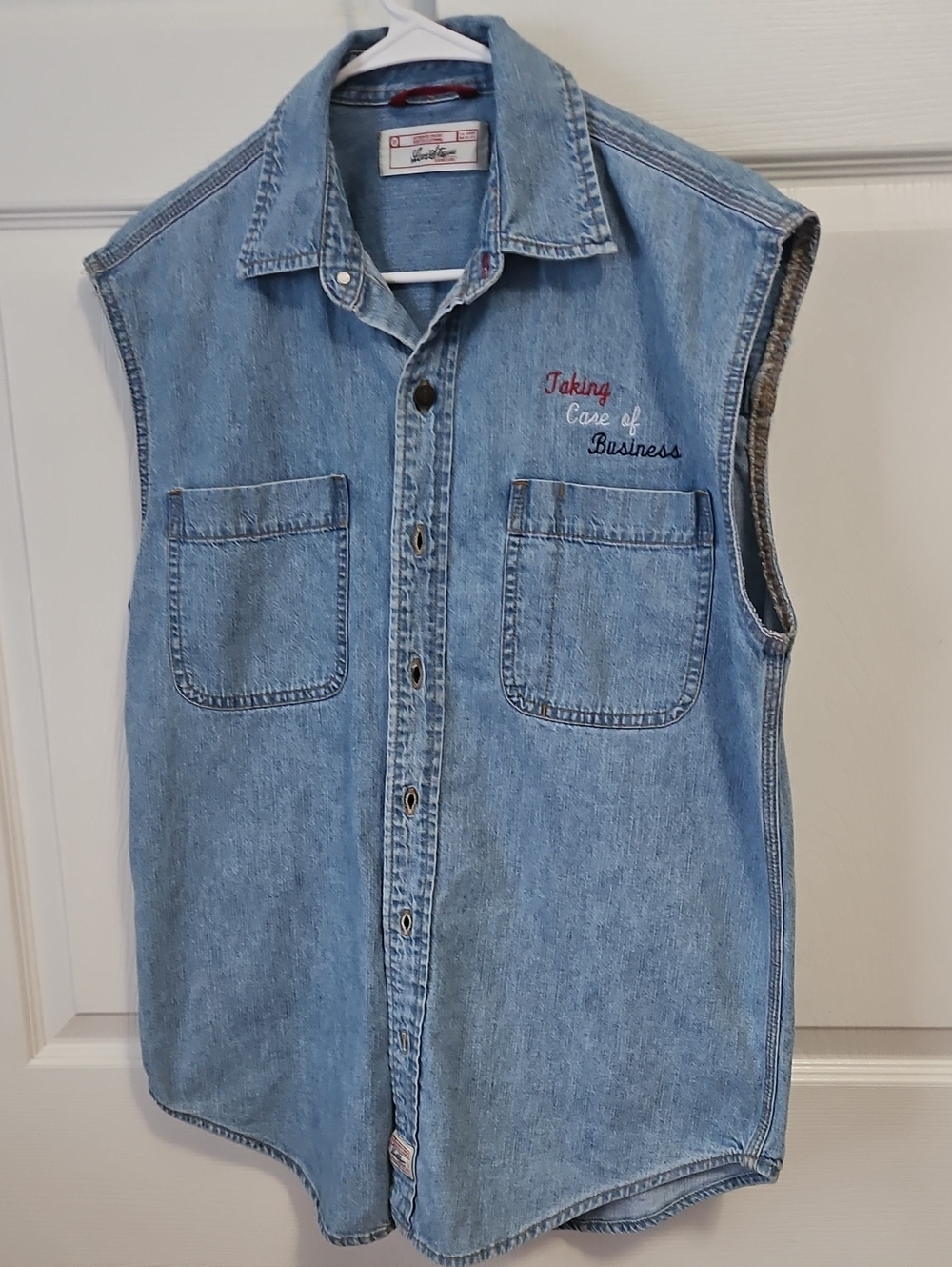 Levi's Strauss Denim Sleeveless Button-Up Shirt